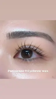 【朝楽セット🧁🤍】🎀美眉アイブロウWAX(メイク付🍯)&パリジェンヌラッシュリフト
