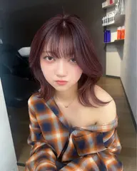 🍂【ミニモ学割】カット+カラー+トリートメント【ウルフカット、韓国風レイヤー、レイヤーカット、ハッシュカット】