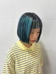 【アンブレラカラー🌈】デザインブリーチ＋オンカラー＋前髪カット￥10000~◎当日予約大歓迎🙆‍♀️