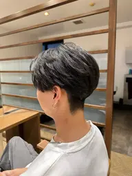 メンズカット センターパート+ニュアンスパーマ