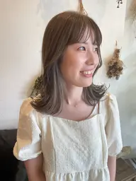 【チラッとイメチェン👒】 イヤリングカラー(ポイントブリーチ＋艶カラー）