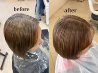 脱白髪染め艶カラー+トリートメントorヘッドスパ