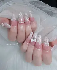 長さ出しチップ＋グラデーションネイル