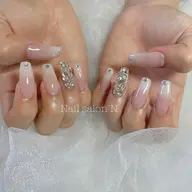 👑長さだし10本＋アート(オフ無)ジェルコート付