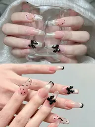 🉐ミニモ学割マグネットフレンチベースカラーあり（パーツ時間内付け放題）+ドット4本¥7980円（ソフトジェルオフ無料）