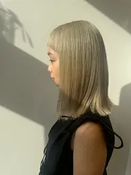 ダメージオフのダブルカラー/ブリーチ+アミノケアカラー+トリートメント