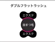 【ダブルフラットラッシュ1】80束160本¥6000LED付き