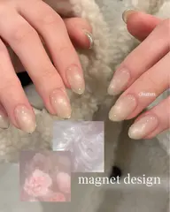 《当日予約限定特別価格🍒》🩶大流行🩶【オフ込み】ちゅるちゅるマグネットネイル♪¥8600→¥4500