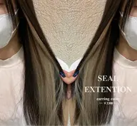 【ダメージレス🫧🪄】シールエクステでインナーカラー 🩵🩷🤍