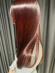 艶美髪ストレート+カット+オーガニックカラー+パーソナルトリートメント