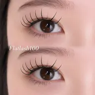 【ダメージレス🌿】ナチュラル盛れ👀🫧フラットラッシュ100本（オフ込み）！期間限定価格♪