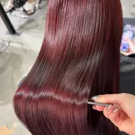 【♥️ブリーチありで赤にしたい方限定♥️】ブリーチありWカラー（リタッチO）+高保湿トリートメント