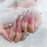 💜《チップ長さだし》マグネット×ストーンの埋め尽くし2本✨