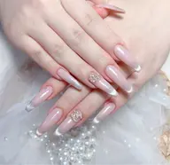 限定🎀【ハンド】10本チップ長さだしマグネット🧲200色選べる/パーツ2個付き