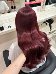 🖤韓国好き必見🇰🇷ブリーチなしで高発色暖色🌙ダブルカラー🍒+オリジナルトリートメント