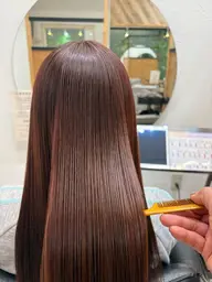 【梅雨前大人気☂️】地毛風ストレート+カット+艶カラー+シルクトリートメント
