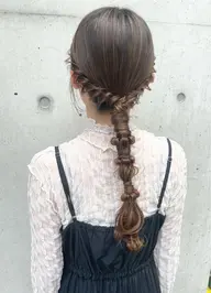 【韓国ヘア🇰🇷】カット＋艶カラー＋卵殻膜TR ＋ヘアアレンジ  🎀¥11000
