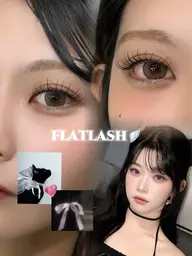 カラーフラットラッシュブラウン80本🤎　【カラーまつエク】【エクステ】【束感】