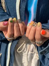 【Design free-10art】オフ・ケア込み　パラジェル変更可　お持込画像も大丈夫です🙆🏻‍♂️🤍