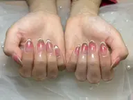 【オフ込み】ワンホンチークネイル(ベースクリア)