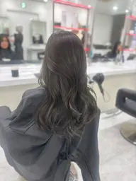 重たく見えないちゅるんと質感カラー🎀🫧《ワンカラー+トリートメント+韓国風くびれ巻き仕上げ》