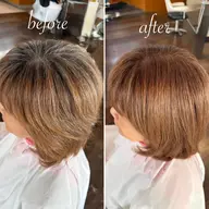 カット+脱白髪染め艶カラー+トリートメントorヘッドスパ