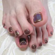 【フット】ワンカラー ＋アート６本