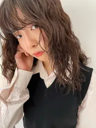 【当日予約可能】骨格矯正カット＋ニュアンスパーマ💐(ボブ​〜​ロング可能)