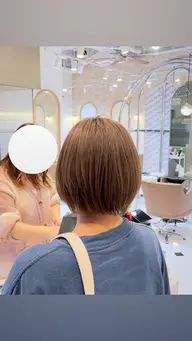 カット＋ブリーチ無しダブルカラー！