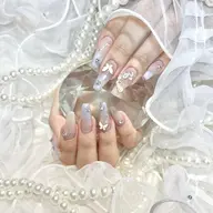 【HAND】オフなし⭐️チップ長さ出し＋持込デザイン120分（ストーン・パール・スタッズ20粒まで）※他パーツ別途料金