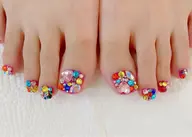 👣フット・120分つけ放題画像持ち込み9900円大きいパーツ/ストーンのせ放題ok)【初回ジェルオフ無料ケア込み】