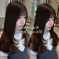 カット＋手触り最強酸性ストレート＋資生堂シールドトリートメント