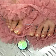 オフ🈶《🚨期間限定料金🚨》フット ミラーネイル/オーロラネイル 3回までこの価格でOK♪¥4000