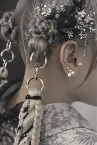 祝ご成人！耳つぼジュエリー 両耳15粒★ （ジュエリー10粒/金銀粒5粒）