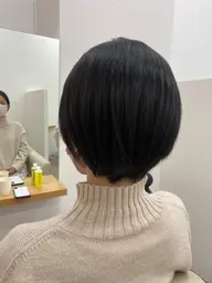 カット＋肩上ショート、肩上ボブカラー、