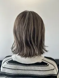 「人気NO.1」short/bobナチュラルハイライト＋organicカラー🌿‬＋1stepトリートメント✨️