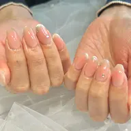 【他店オフ込】〈ハンド〉🌷チークネイル＋ストーンアート2本*･✴︎