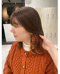【🥂顔周りデザイン🥂】顔周りカット＋インナーカラーのみ＋TR+マッサージ付