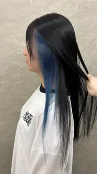 前髪カット+インナーカラー(ケアブリーチ1回)