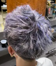 【ケアブリーチ使用】メンズハイトーンメッシュカラー