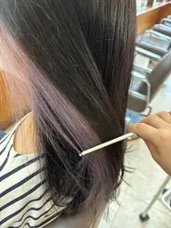 ポイントブリーチ1回+カラー+トリートメント(インナーカラー、イヤリングカラー、エンドカラー、ハイライト可)(指名料込)