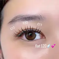 フラットラッシュ【160本】✨束感仕上げオフ込み♡