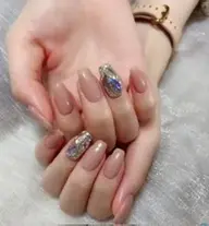 【ハンドジェール】ワンカラーorラメグラ+韓国パーツ2個or埋め尽くし　5980円