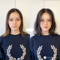 ［ミニモ限定］ステップボーンカット(小顔カット)+生ミネラル美容液トリートメントミスト付き