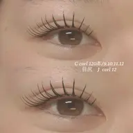 【🌷エク×パーマ🌷】超軽量フラットラッシュ100本or120本×まつ毛パーマのメニュー✨¥7,700（ご新規様のみ）