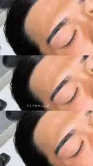 メンズアイブロウワックス【毛抜き、間引き、メイク付き】