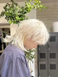 メンズ限定/ホワイトカラー、ブリーチ2回以上ご希望〻ホワイトカラー〻#メンズハイトーン#ホワイトブリーチ