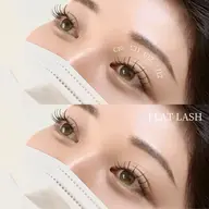 マツエク[フラットラッシュ100本]コーティング仕上げ