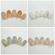 【定額デザイン／オフ込み】ハンドジェルネイル シンプルデザイン