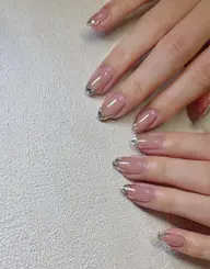 新規初回自爪付け替えオフ無料★ハント自爪ガラスフレンチ